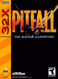 Pitfall Mayan Adventure Sega 32X US box art